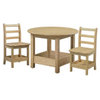 Juego de mesa y silla de comedor de madera maciza para niños
