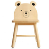 Silla moderna de madera para niños con oso animal